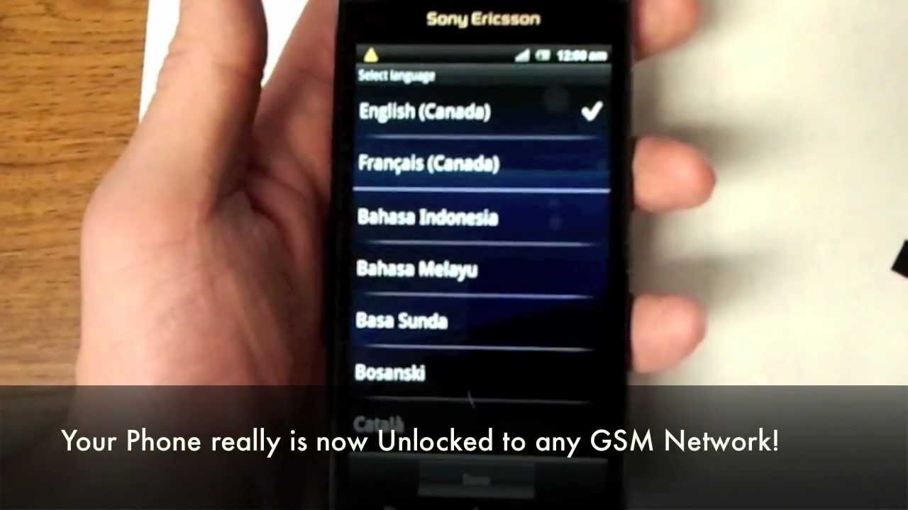 Sony Ericsson Xperia Arc S Sim Unlock Code Free